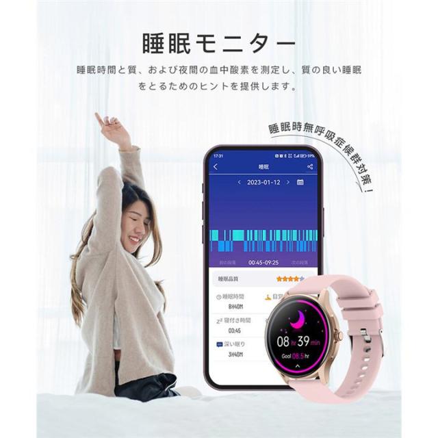 多機能スマート腕時計　Smart  ECG templete bracelet スマートウォッチ 医療レベル 通話機能 心電図ECG 丸型 日本製